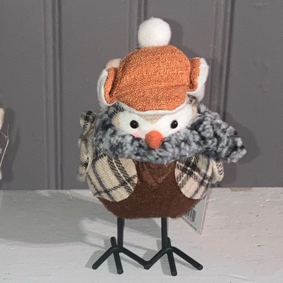 NWT Precious Chubby Fall Sweater Weather Decoration Bird w/ Metal Feet 🍁 - Picture 13 of 17
